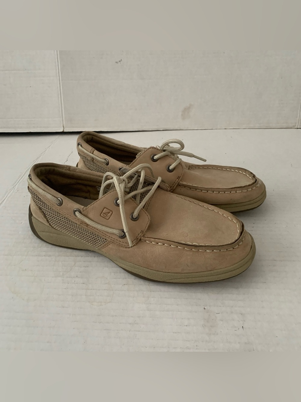 Sperry Top-Sider Women's Billfish 2 Eye Boat Leather Shoes Moccasin Loafers Sz 5